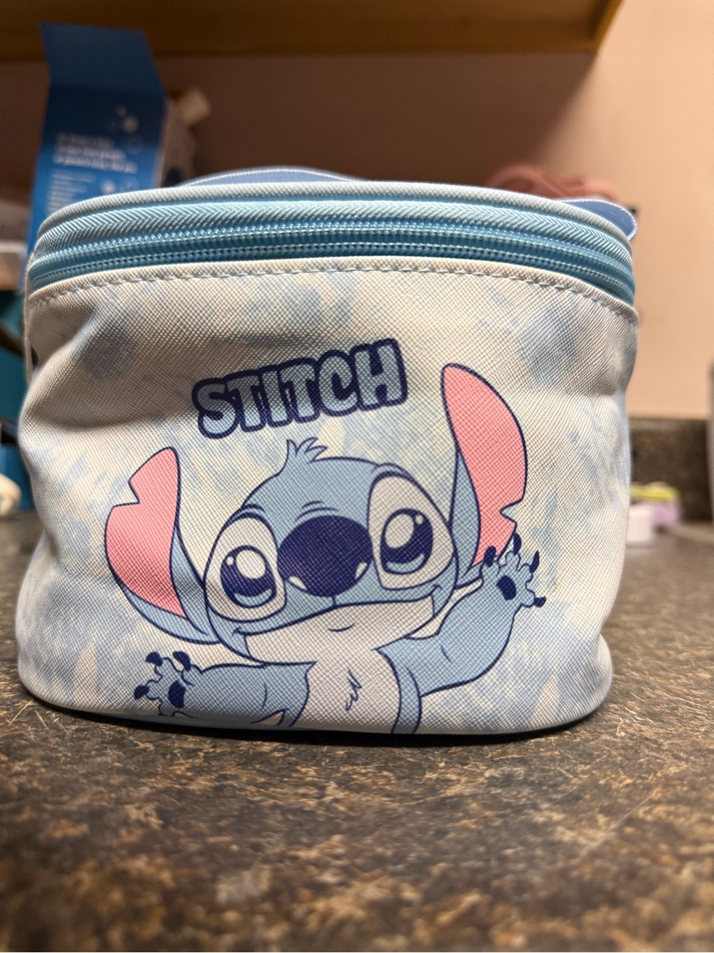 Disney Stitch Blue Cosmetic Case — NWT